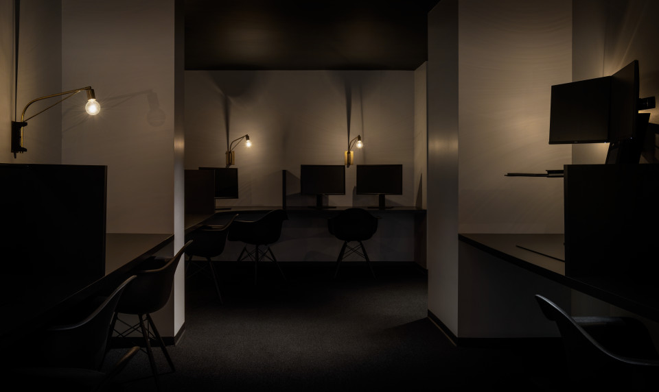 Squarespace employees can get their zen on in the quiet room, which is purposefully dimly lit in order to facilitate distraction-free focus.