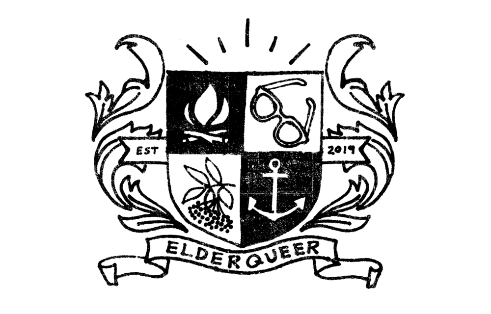 Logotipo de Elderqueer diseñado por Kavel Rafferty