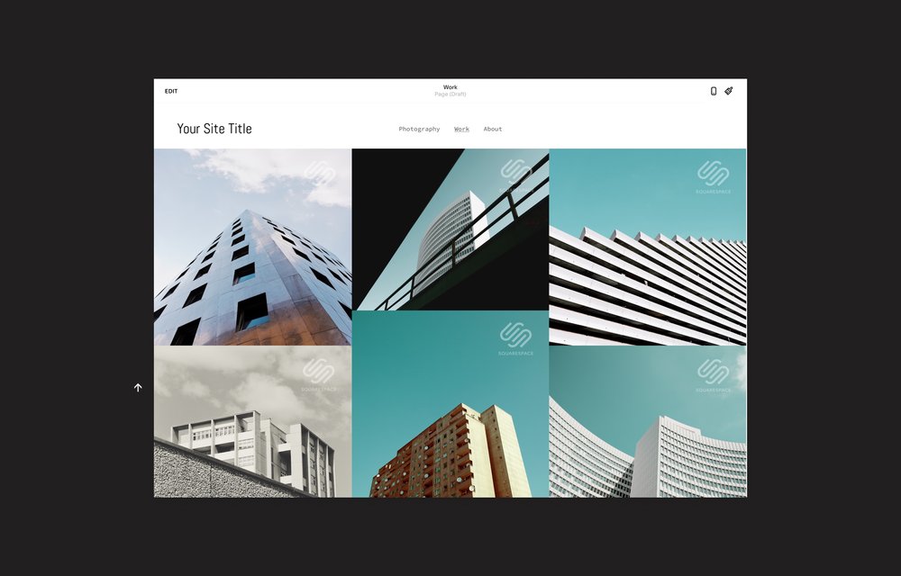 ejemplo de marcas de agua en un sitio web de fotografía de arquitectura